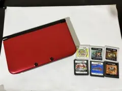 【動作品・ソフト付き】ニンテンドー 3DS LL 本体 赤 黒 レッド ブラック