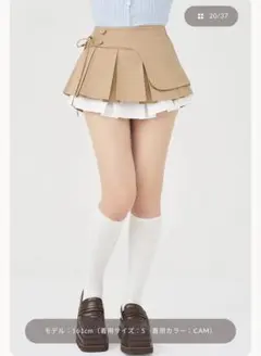 Darich ダーリッチ　ダブルレイヤードプリーツミニスカート　CAM Mサイズのサムネイル
