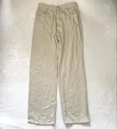 ジーンズ デニム ソフトジーンズ ストレート シンプル ベージュ L相当