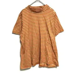 McGREGOR マックレガー　オレンジ　ベージュ　ボーダー Tシャツ 半袖　L