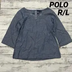 ヴィンテージ　ラルフローレン　チェニック　カットソー　刺繍　花柄　ブラウス