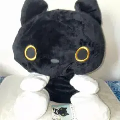 黒い猫のぬいぐるみ　くつしたにゃんこ