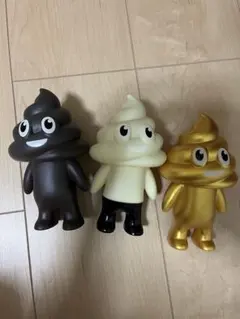 うんぴー 特大フィギュア 3体セット ゴールド シルバー ブラウン メタリックうんぴー 特大フィギュア 2個セット シルバー・ブロンズ