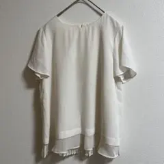 chocol raffine robe バックプリーツ 半袖ブラウス ホワイトのサムネイル
