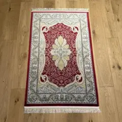 ペルシャ絨毯 60×75cm 赤 レッド 玄関マット ラグ 133-033 - メルカリ