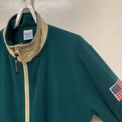 chanpion フリースジャケット　緑　USA 19ss Mサイズ