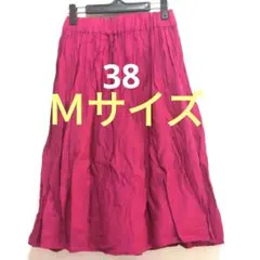 【ロペピクニック】38Ｍサイズ・フレアーＡライン・鮮やかピンク・シワ加工のサムネイル