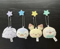 ポケモン ポケピース ボールチェーン付きぬいぐるみキーホルダー 4個セット