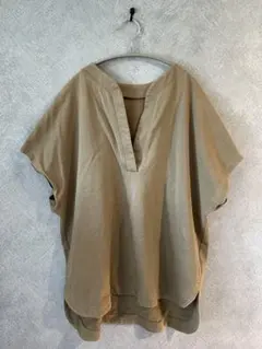 PARIGOT スキッパー 半袖カットソー ベージュ