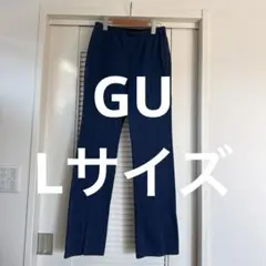 GU Lサイズ レギパン レギンス スリット入り ウエストゴム ゆったり