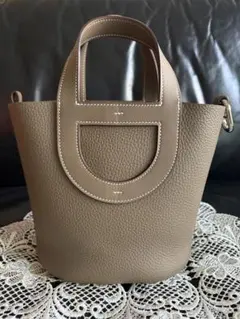 HERMES エルメス インザループ 18 エトゥープ ゴールド金具【美品