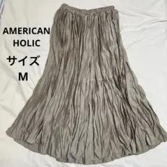 AMERICAN HOLIC ワッシャーティアード プリーツスカート M