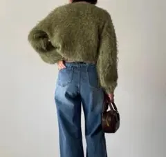 ミックスシャギークロップドプルオーバー