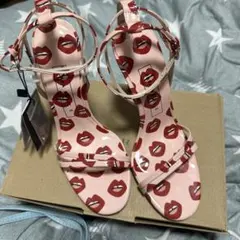 ZARA リップ柄 ピンヒール サンダル 36のサムネイル