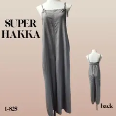 SUPER HAKKA スーパーハッカ サロペット 刺繍 花柄 グレーのサムネイル