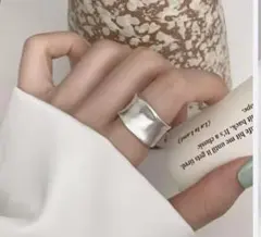 925 スターリングシルバーリングジュエリーワイドシンプルオープンヴィンテージ