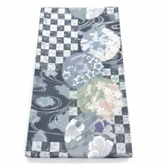 帯8067 ●高級 正絹 六通 袋帯 春夏秋冬