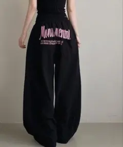 Monumental ロゴ スウェットパンツ ブラック
