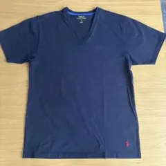 ポロ・ラルフ・ローレン ネイビー Vネック Tシャツ　M