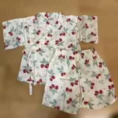 いちご柄コットン甚平(~95cm)
