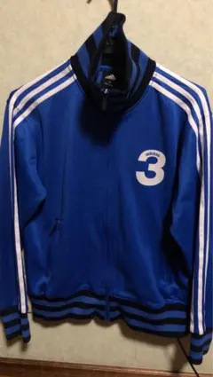 adidas 青 ジップアップジャケット 3韓国激レア！