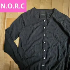 N.O.R.C ノーク パールボタン　カーディガン 黒 サイズ1 クルーネックのサムネイル