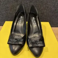 DIANA WELL FIT パンプス ブラック リボンのサムネイル