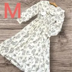 新品未使用COLZA 花柄白色ワンピース　レディース花柄ワンピース　Mサイズ