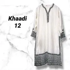 Khaadi 刺繍入りホワイトチュニック サイズ12