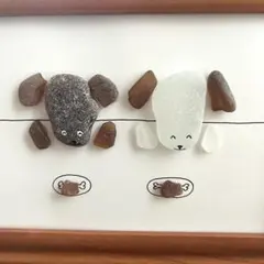 シーグラスアート ミニチュアダックス 犬 - メルカリ