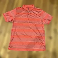 PGA TOUR メンズ ゴルフウェア ポロシャツ レッド ボーダー L