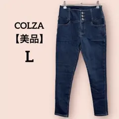 【美品】COLZA コルザ ハイウエストストレッチデニム ジーンズ L 暖パン