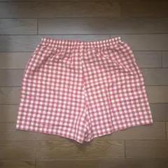 チェック柄短パン