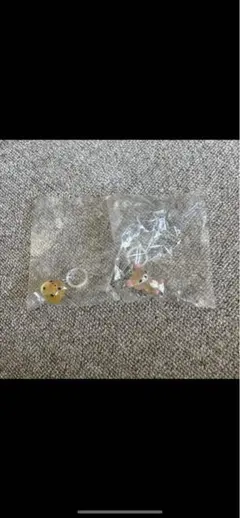 リラックマ クリア マスコット チャーム めじるしアクセサリー 2点セット