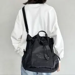 ノースフェイス　ホワイトレーベル　黒　LIGHT BONNEY PACK