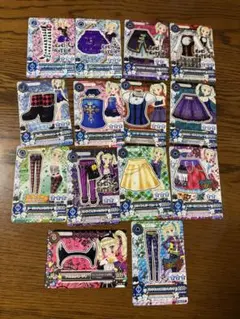 藤堂ユリカ アイカツ カード ノーマル 14枚まとめ売り 未使用 ロリゴシック