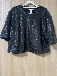 H&M スパンコールトップス