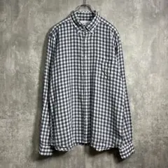 【綺麗】ユナイテッドアローズ ，麻 リネン，チェック，長袖シャツ