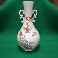 ま*る様 有田焼　哲山　陶磁器 花瓶 花の装飾　木箱入り