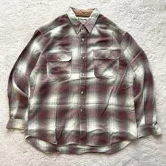 90s vintage old古着　オンブレ　チェックシャツ　長袖