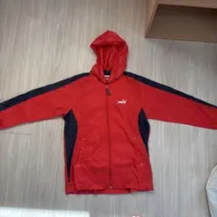 PUMA フード付きウィンドブレーカー レッド