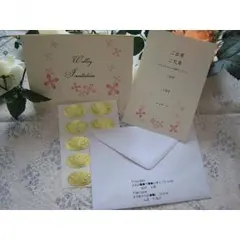 招待状セット（ビジュー）30部3300円　送料込　結婚式ウェディング