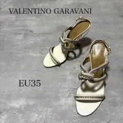 VALENTINO GARAVANI ラインストーン ヒール サンダル EU35のサムネイル