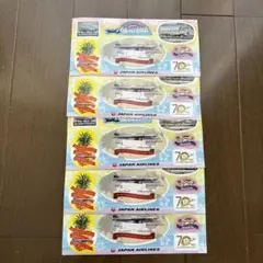 新品未使用　JAL　ハワイ　ステッカー5枚セット