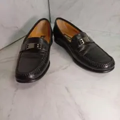 BALLY メンズ ローファー ブラック レザー メタルプレートのサムネイル