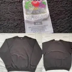 【a6】Fruit of the Loom ブラック スウェット