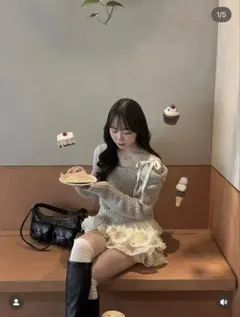 ざっくり編みニット