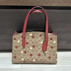 最終値下げ！coach コーチ　リンゴプリント トートバッグ