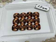 394.M オレンジ　ボタン　貝　蝶々
