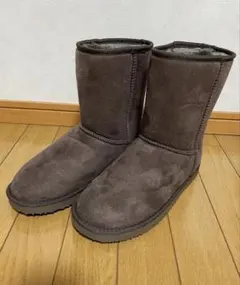 ムートンブーツ ショート　ダークブラウン　LLサイズ